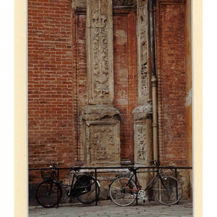 Bicycle & Columns, Sienna - 14x17 Matted