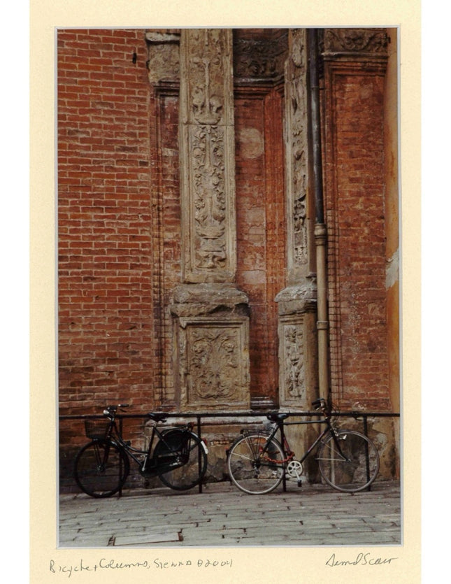 Bicycle & Columns, Sienna - 14x17 Matted