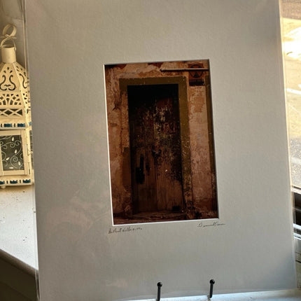 Bicycle & Columns, Sienna - 14x17 Matted