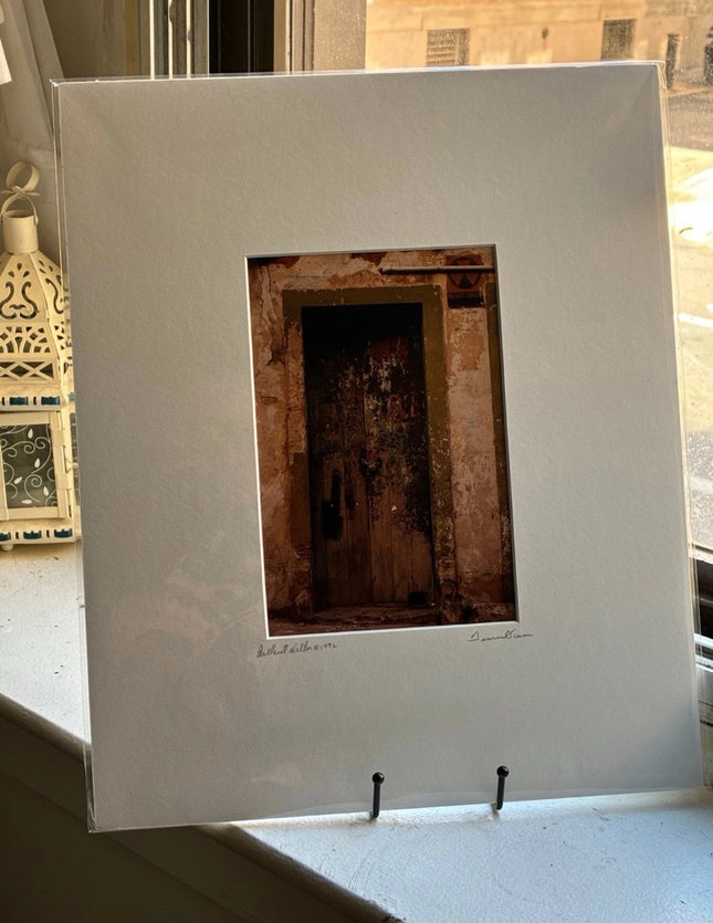 Bicycle & Columns, Sienna - 14x17 Matted