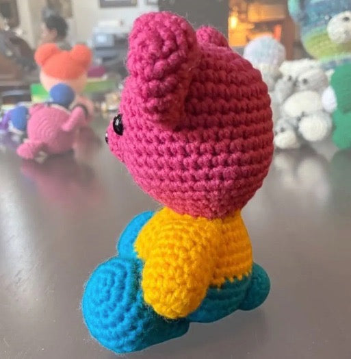Hand-Crocheted “Pan Pride Bear” Plush